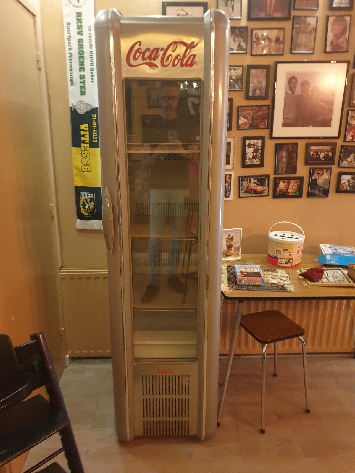 Vintage Coca-Cola Dranken Ijskast - Grijs, Zonder vriesvak, 200 liter of meer, Niet werkend, 45 tot 60 cm