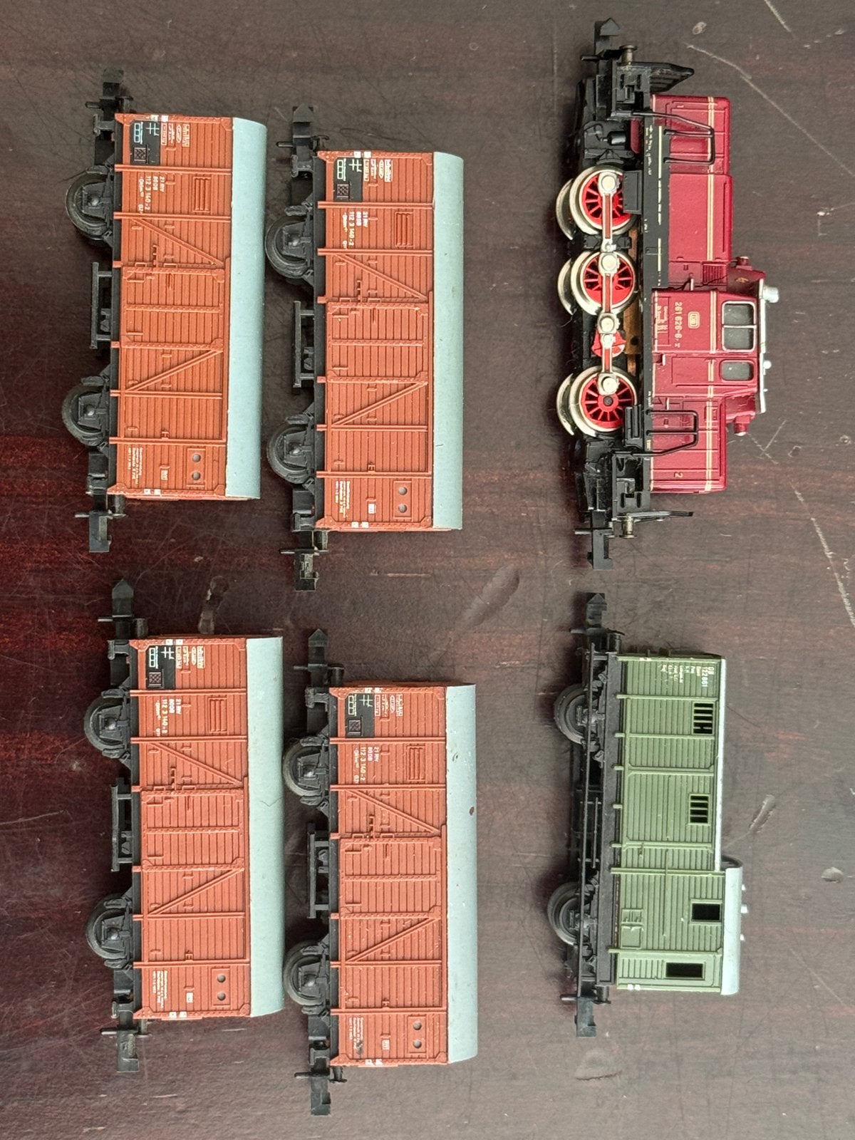 Minitrix V60 met goederenwagons set | 1/160 N spoor, Gelijkstroom, Trix, Ophalen of Verzenden, Analoog