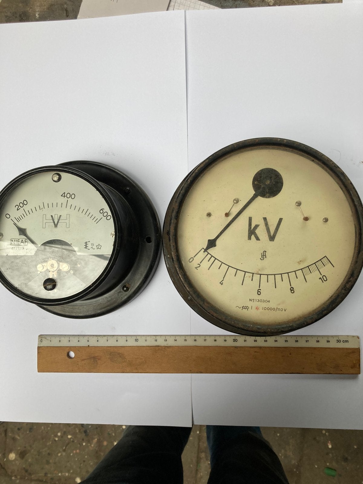 Antieke voltmeters, Antiek en Kunst, Antiek | Klokken, Ophalen