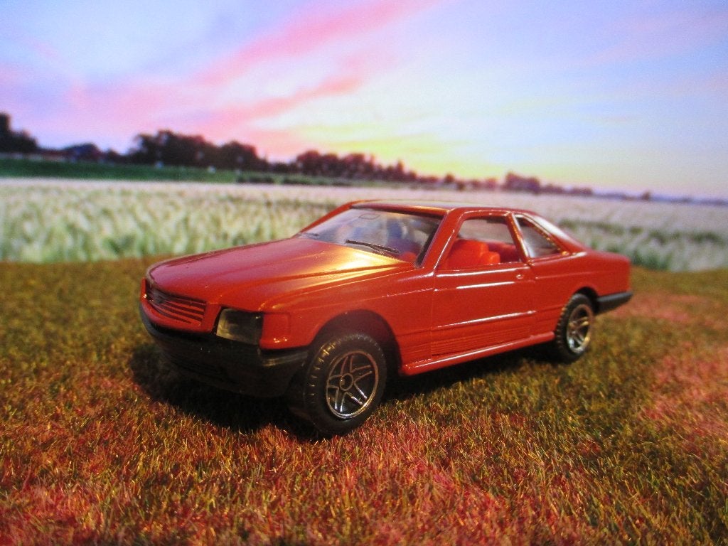1/43 Mercedes Benz C126 500SEC Guisval metallic-bruin, Ophalen of Verzenden, Zo goed als nieuw, Auto, Overige merken
