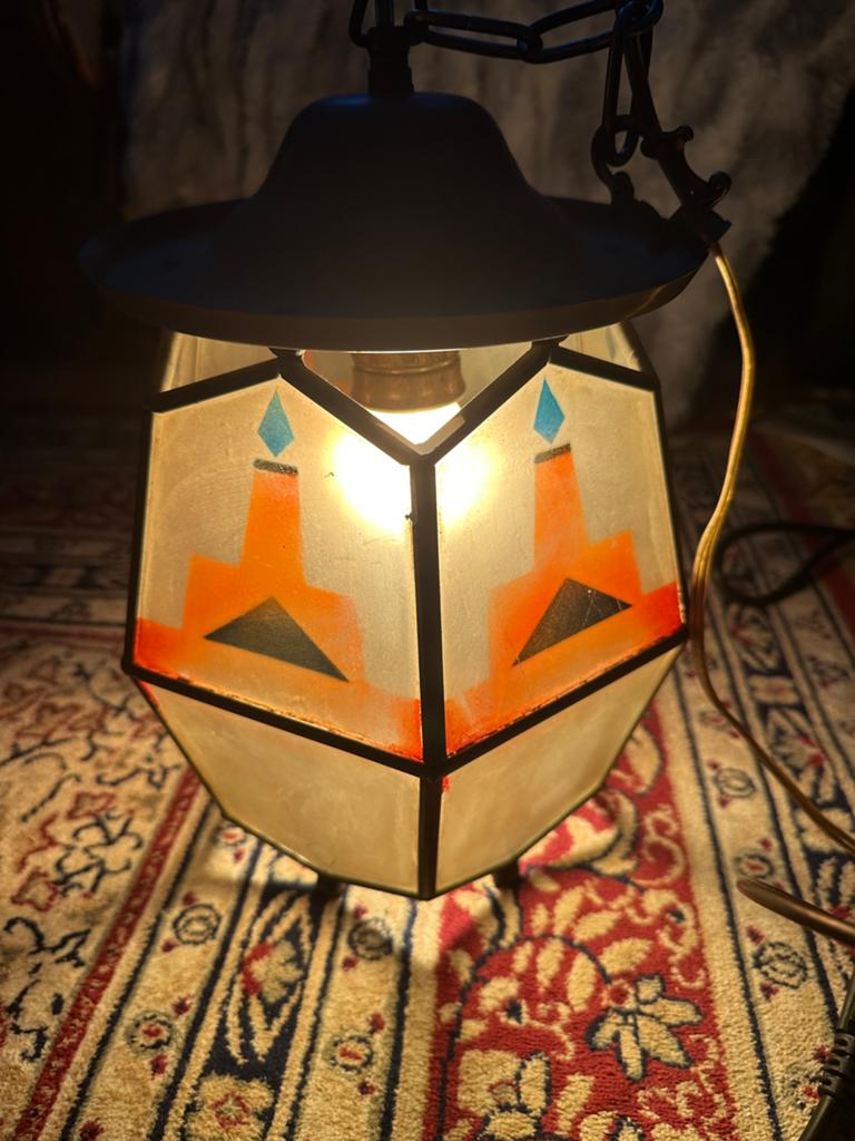 Amsterdamse school lamp ca 1925, Ophalen