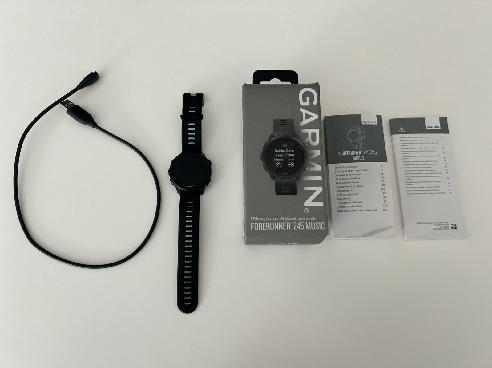 Garmin Forerunner 245 Music, Ophalen, Zo goed als nieuw, Zwart, Android