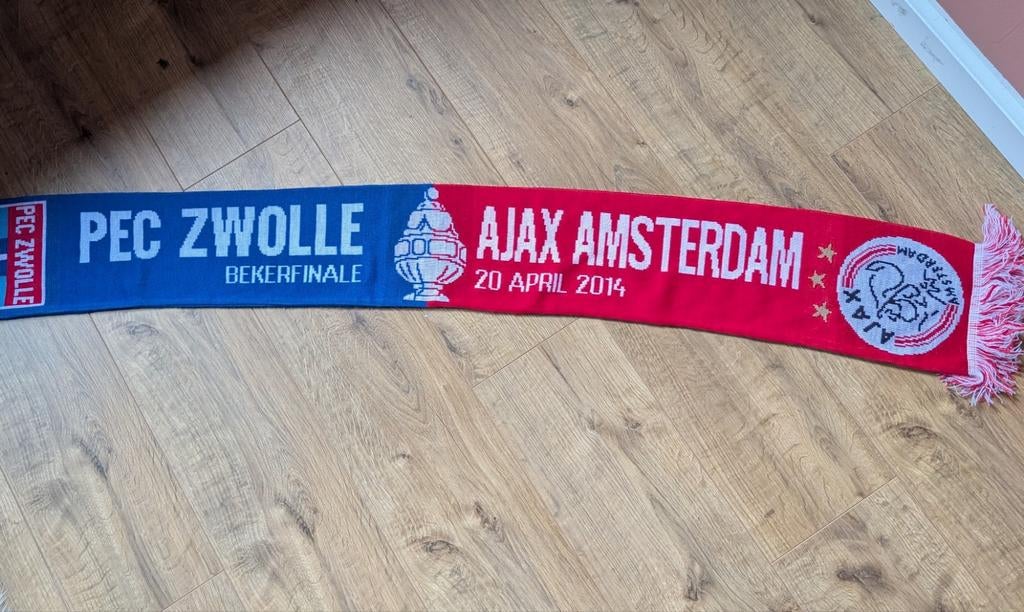 Pec Zwolle - Ajax sjaal KNVB Bekerfinale 20 april 2014, Ophalen of Verzenden