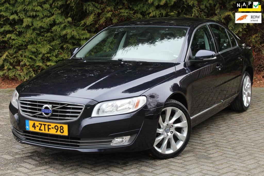 Volvo S80 2.0 T5 Momentum 245PK Automaat | Navigatie | Leder, Auto's, Volvo, 4 cilinders, 1969 cc, Blauw, Bedrijf