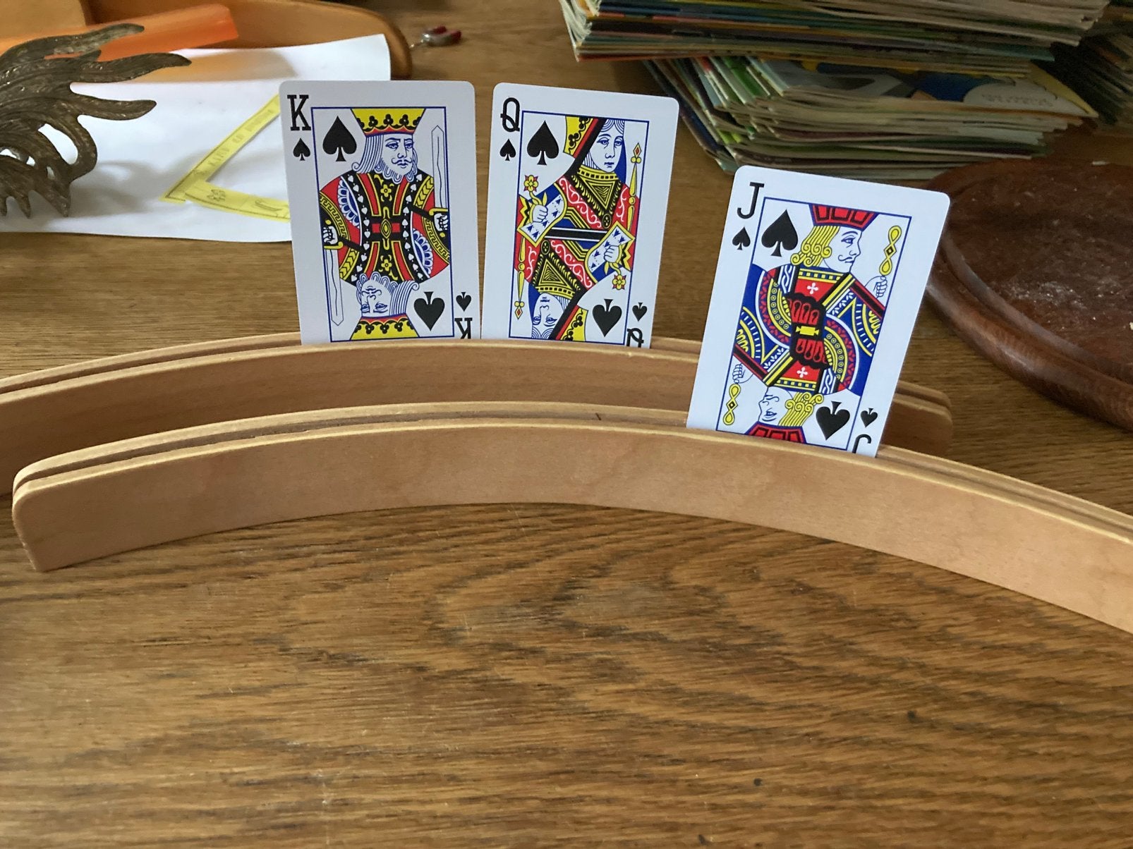 2 houten kaarten standaard, Ophalen of Verzenden