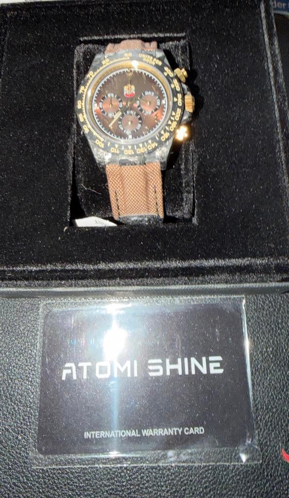 ATOMI SHINE  VELOCIREX CARNON FIBER WATCH, Overige merken, Overige materialen, Polshorloge, Overige materialen