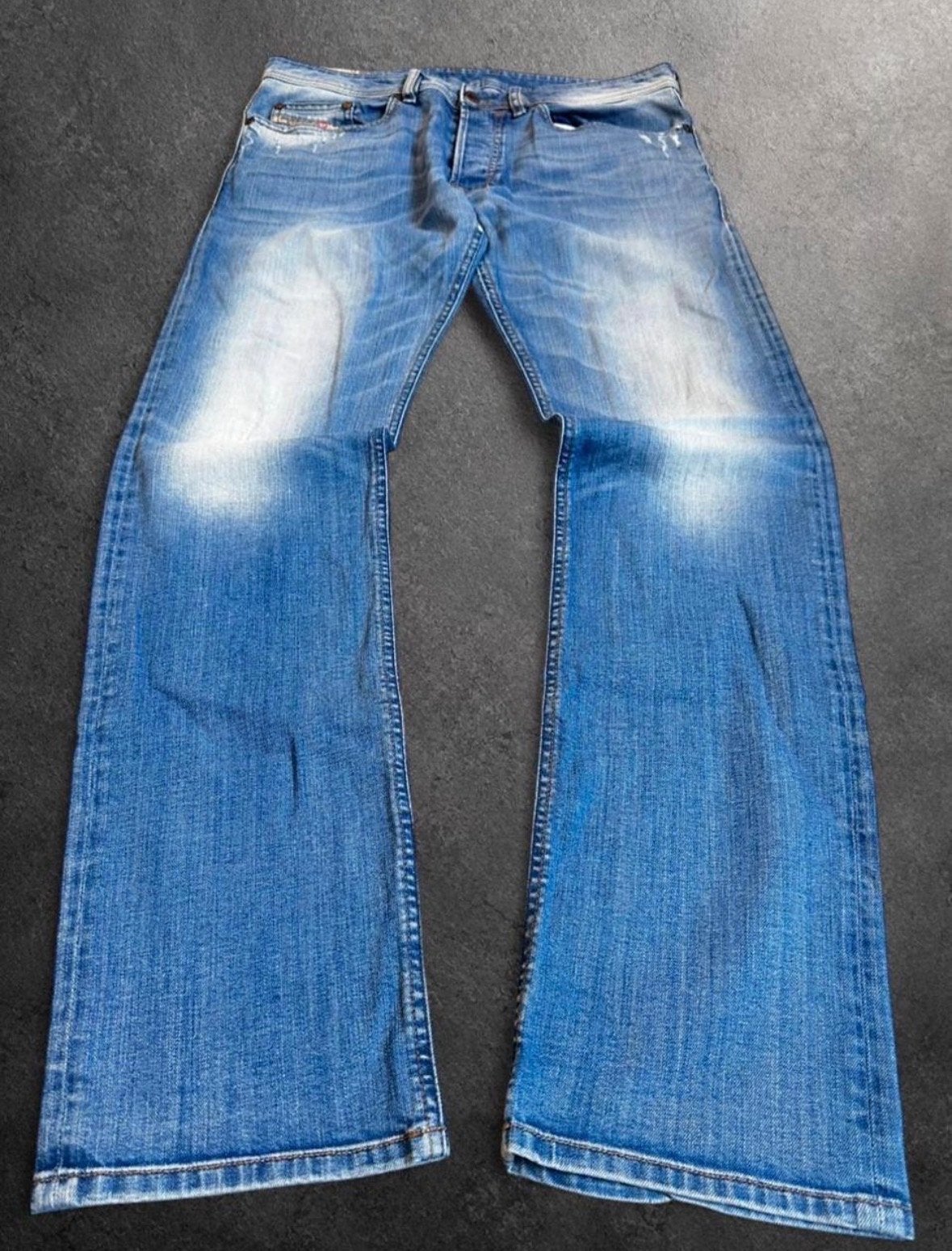 Diesel Safado 32x32 Slim/Straight Fit Jeans Distressed Y2K, Ophalen of Verzenden, Gedragen, Blauw, W32 (confectie 46) of kleiner