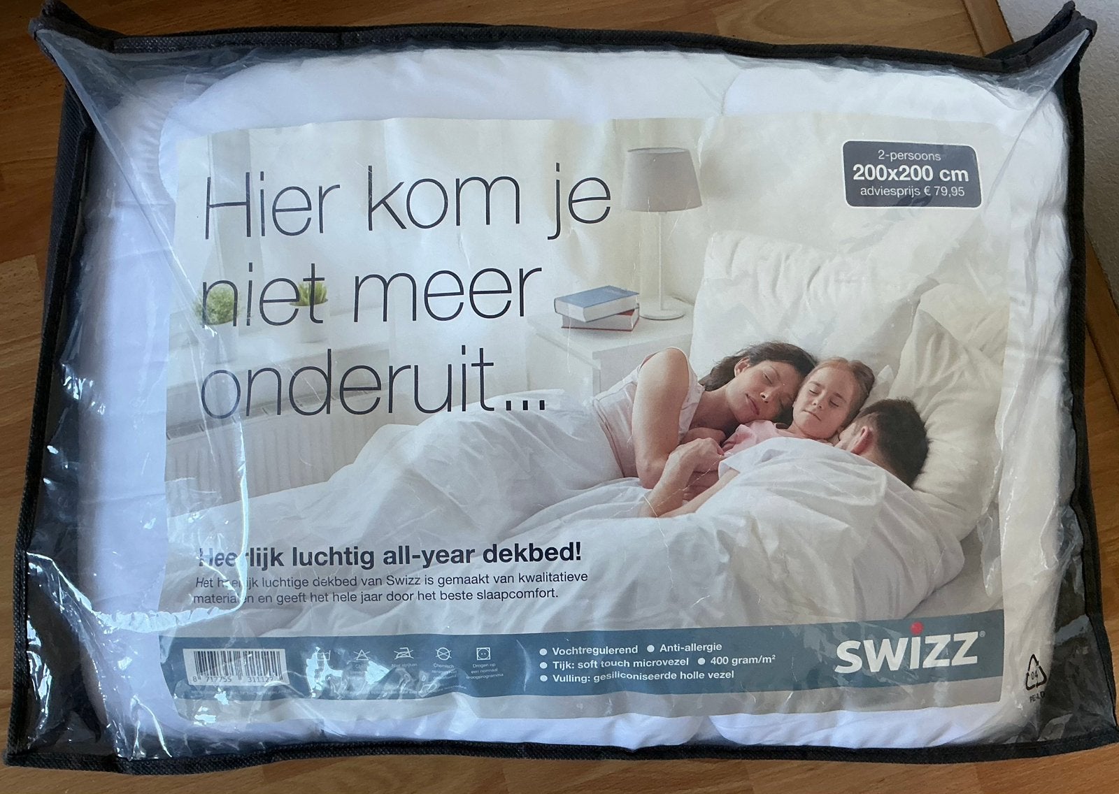 Swizz dekbed 200 bij 200 cm.   ( Nieuw ), Huis en Inrichting, Anti-allergisch, Wit, Katoen, Ophalen of Verzenden