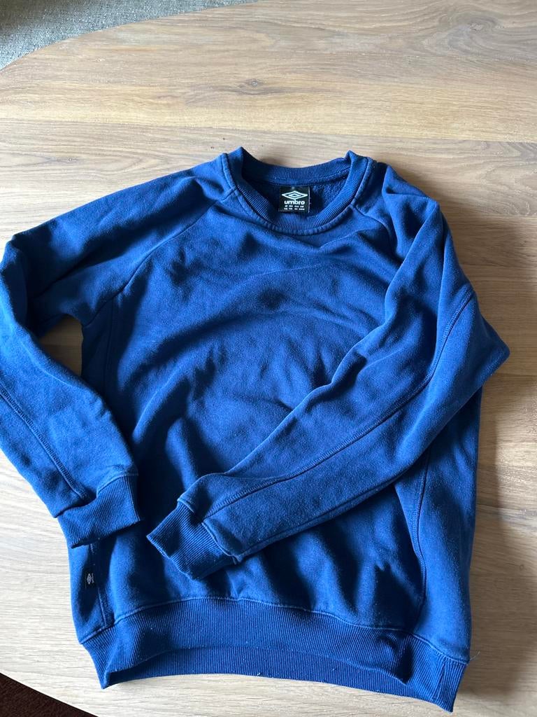 Umbro sweater maat 158 blauw, Ophalen of Verzenden, Zo goed als nieuw