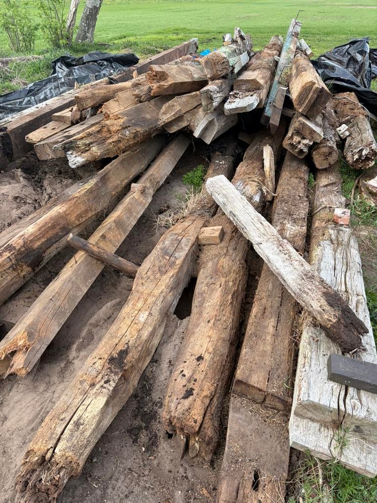 Gebinten, Doe-het-zelf en Verbouw, Hout en Planken, Ophalen, Gebruikt, Eiken, 250 tot 300 cm