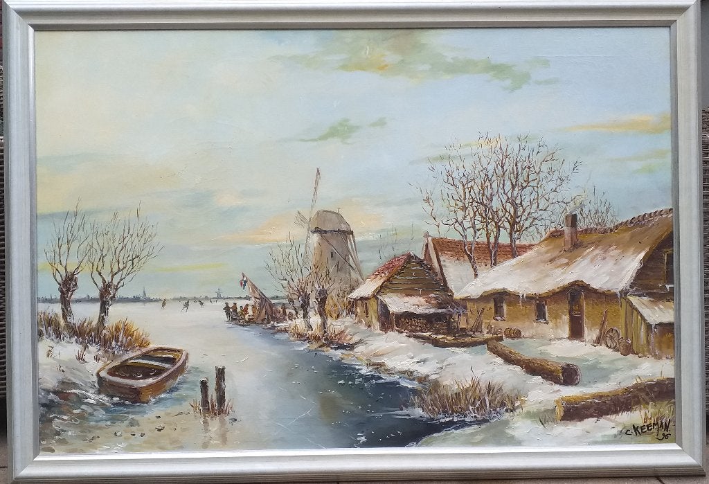 Cees Keeman { 1938-.1997}  Verzameling, Ophalen, Overige stijlen, Doek, Gesigneerd