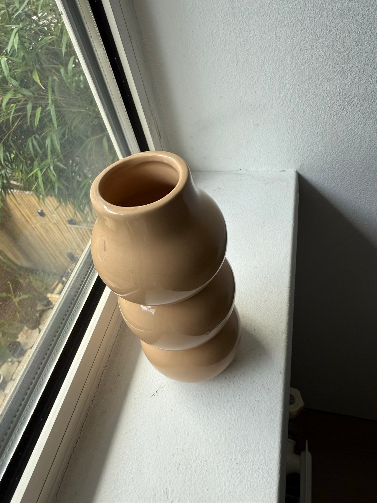 Vaasje Mandy - Perzik kleurige decoratieve vaas, Huis en Inrichting, Woonaccessoires | Vazen, Ophalen, Overige kleuren, Aardewerk of Porselein