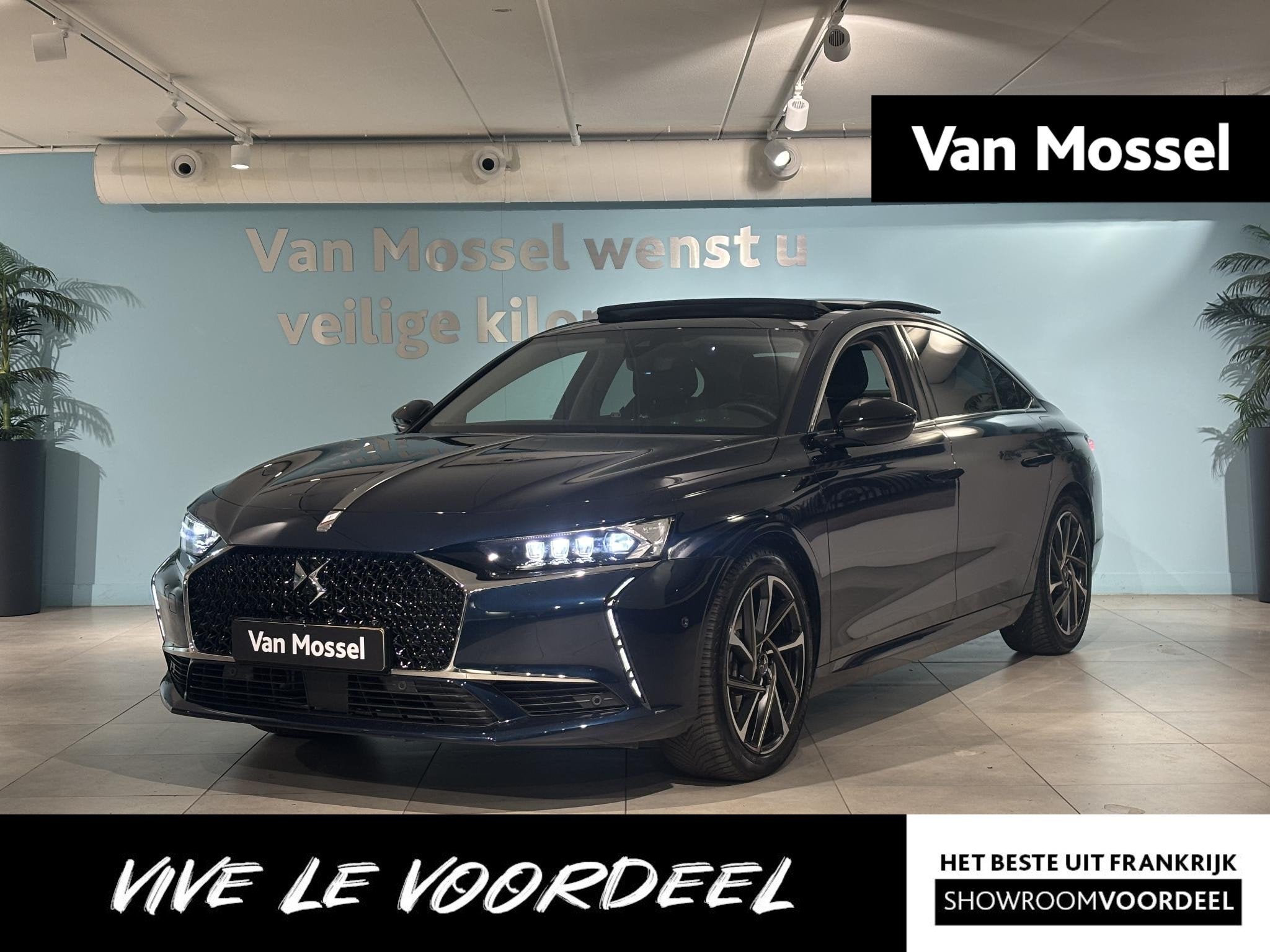 DS 9 E-Tense Opéra Première | Schuif/Kanteldak | Navigatie, Auto's, DS, 12 maanden, 4 cilinders, Blauw, Hybride Elektrisch/Benzine