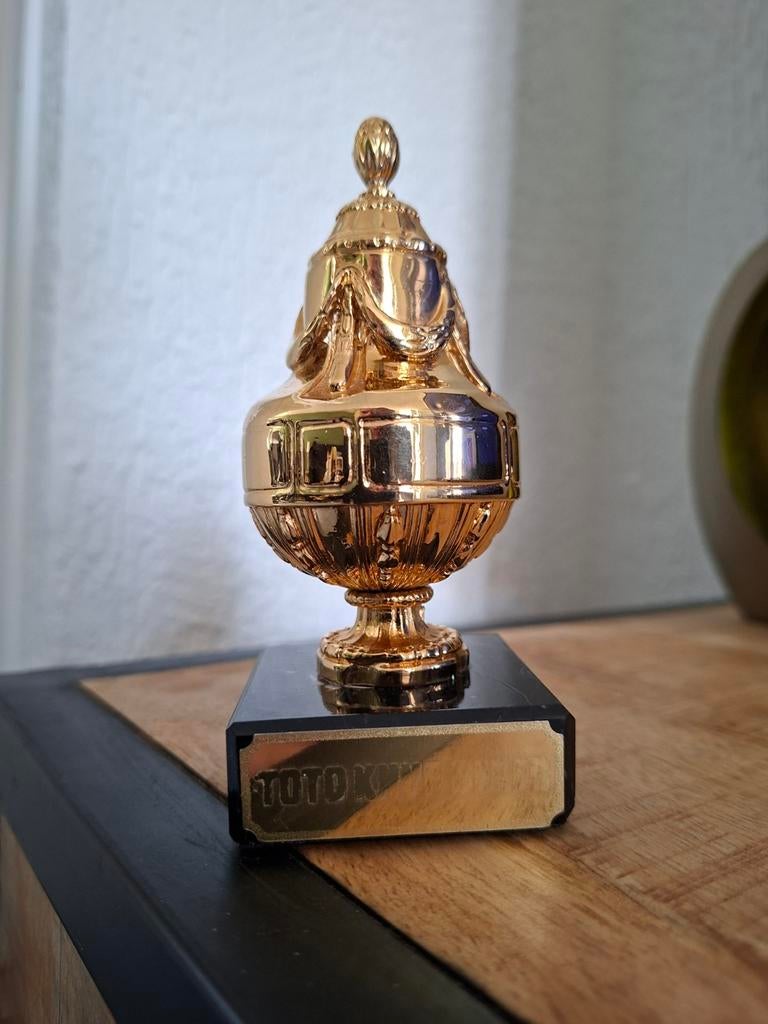 Miniatuur gouden KNVB beker 100e editie (officiële replica), Ophalen of Verzenden