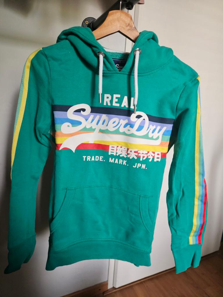 Hoodie Superdry maat 38, Kleding | Dames, Truien en Vesten, Ophalen of Verzenden, Zo goed als nieuw, Maat 36 (S), Blauw