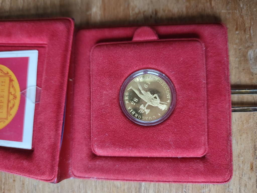 Gouden dukaat 1985 UNC, Ophalen of Verzenden, Goud