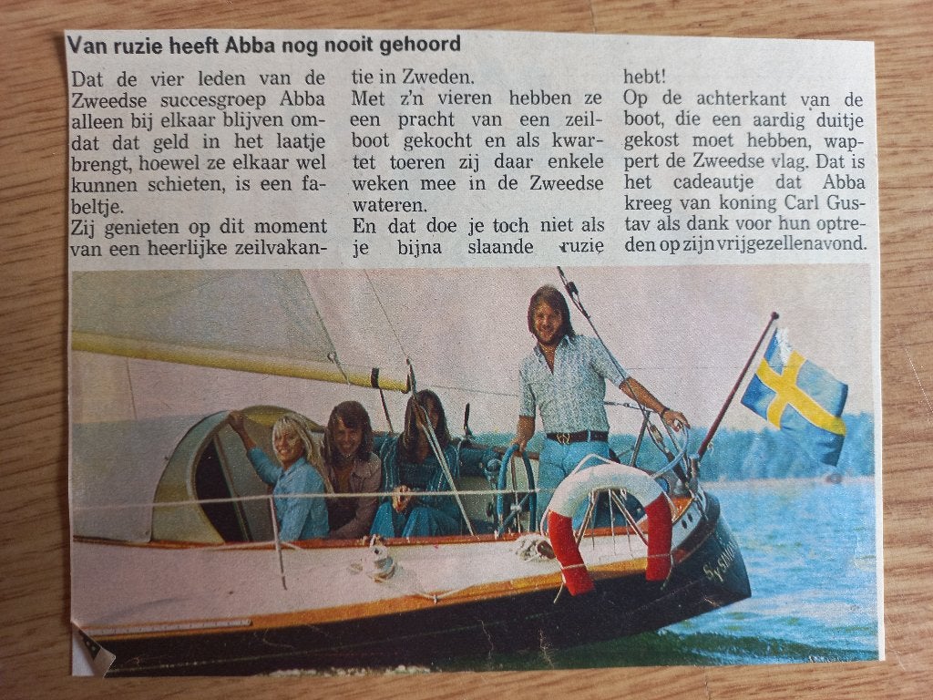 ABBA kleine artikelen III, Verzamelen, Ophalen, 1960 tot 1980, Nederland, Knipsel(s)