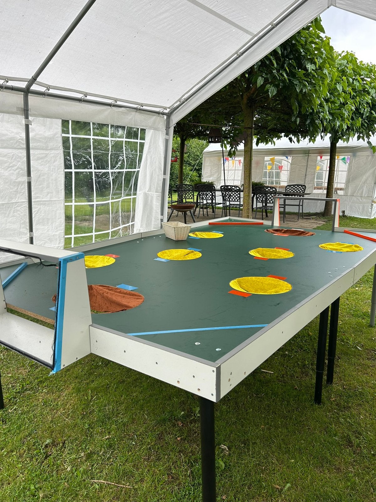 Tafelvoetbalspel, blaasvoetbal., Sport en Fitness, Voetbal, Maat XL, Ophalen, Gebruikt, Clubaccessoires
