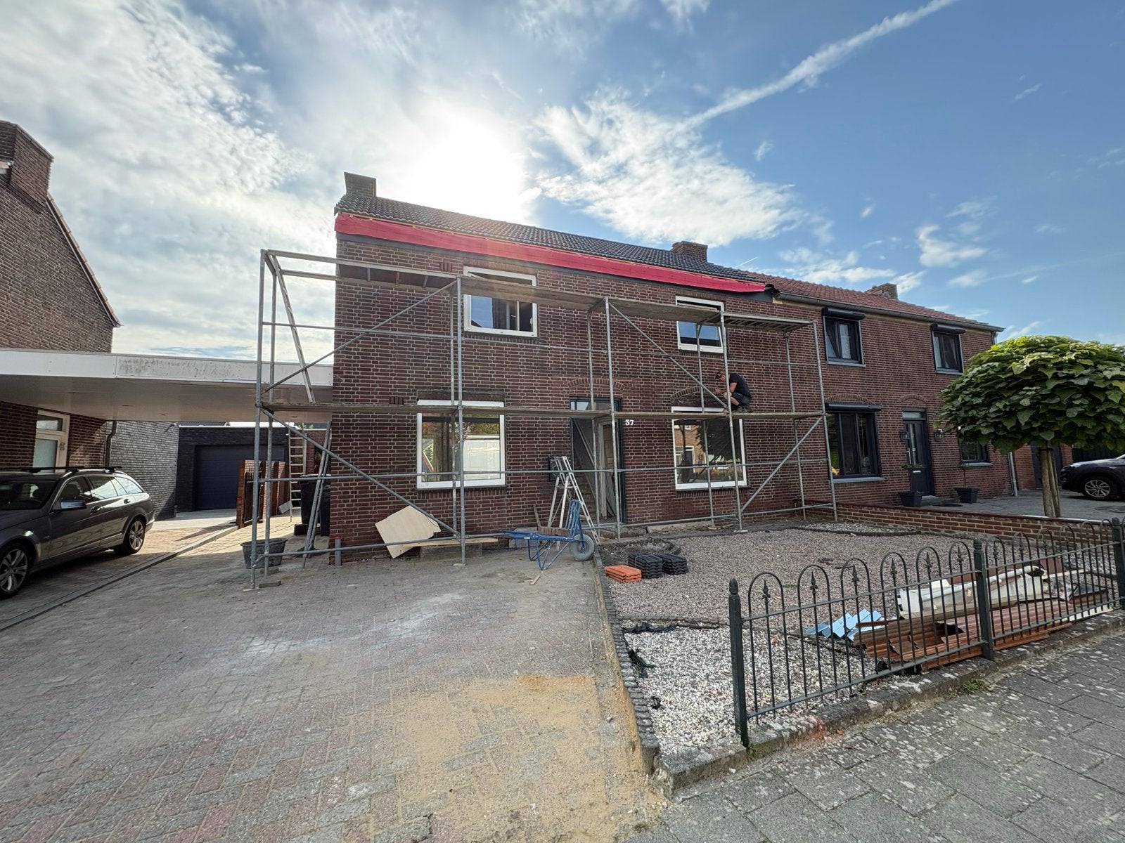 Steiger voor gevelwerkzaamheden - Gebruikt, Ophalen of Verzenden, Gebruikt, Gevelsteiger, 5 meter of hoger