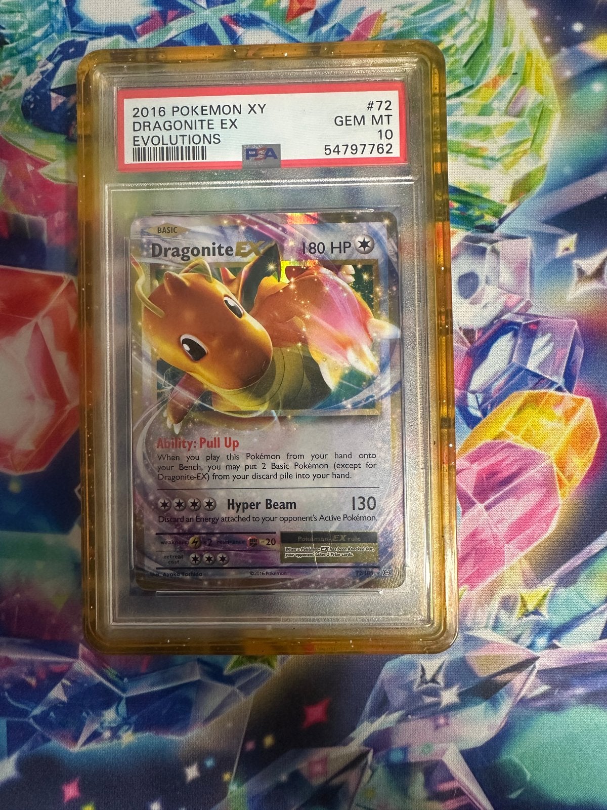 Dragonite EX 2016 Pokemon XY Evolutions PSA 10 GEM MT, Hobby en Vrije tijd, Ophalen of Verzenden, Zo goed als nieuw, Losse kaart