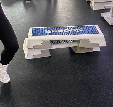 Reebok Stepbank - Blauw/Wit - Aerobic Stepper Step, Ophalen of Verzenden, Gebruikt, Benen, Stepbank
