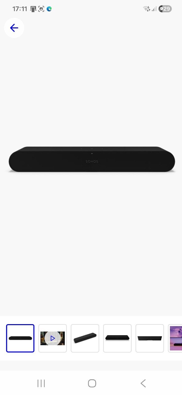 Sonos Ray - Smart soundbar - Optische aansluiting - Zwart, Ophalen of Verzenden, Bluetooth, Zo goed als nieuw