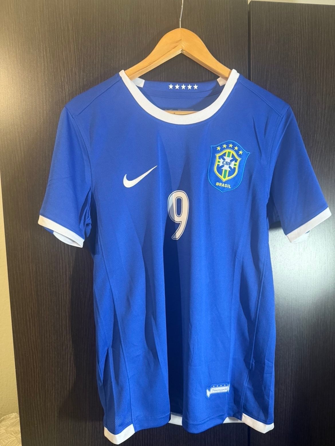 Nike Brazilië Ronaldo #9 Voetbalshirt, Ophalen of Verzenden, Zo goed als nieuw, Voetbal, Maat 48/50 (M)