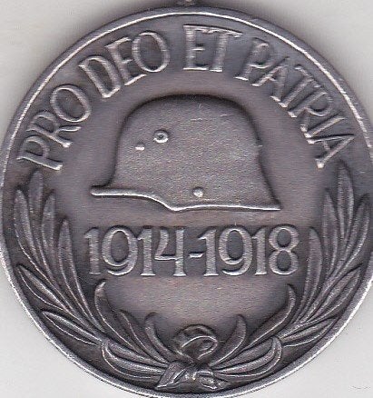 PRO DEO ET PATRIA  1914 - 1918, Postzegels en Munten, Penningen en Medailles, Ophalen of Verzenden, Overige materialen