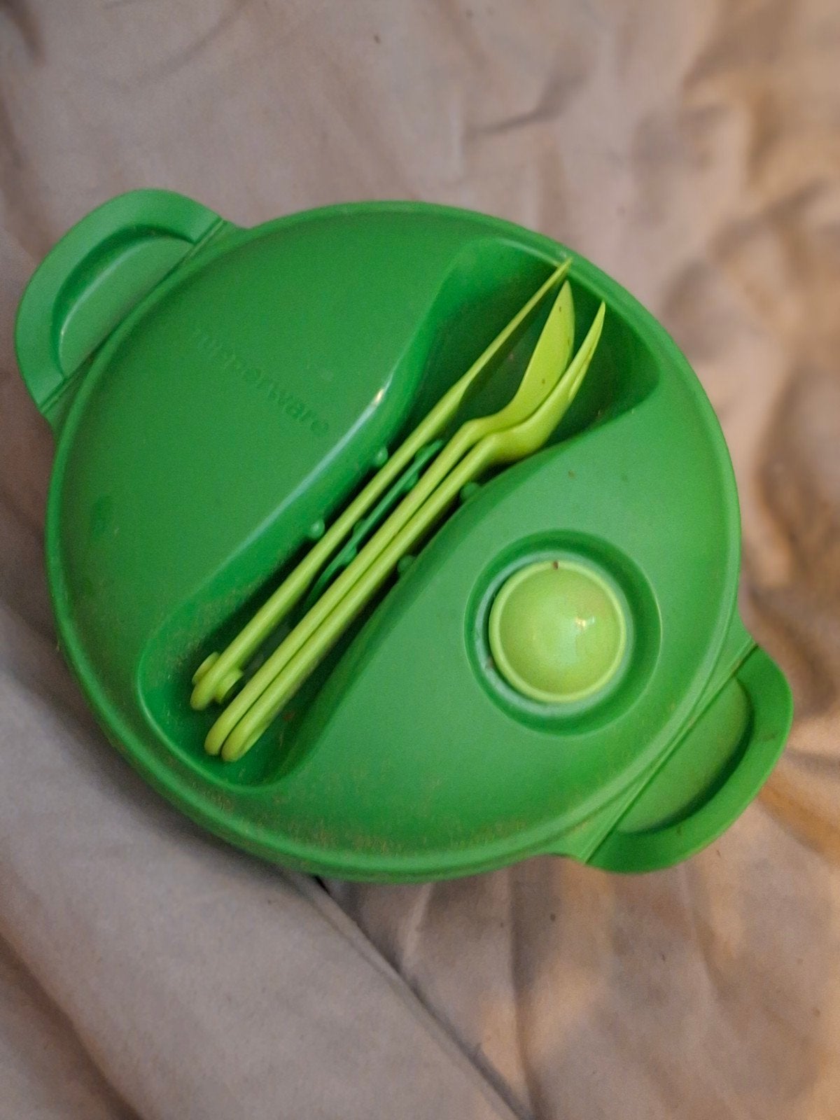 Tupperware lunchbox met bestek - bekende kwaliteit, Ophalen of Verzenden, Zo goed als nieuw, Overige typen