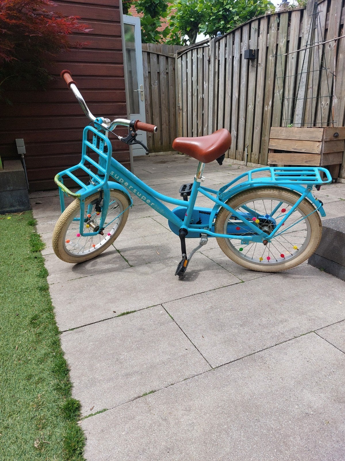 SuperSuper Kinderfiets 18 inch - Zo goed als nieuw, Ophalen, Gebruikt, 16 tot 20 inch