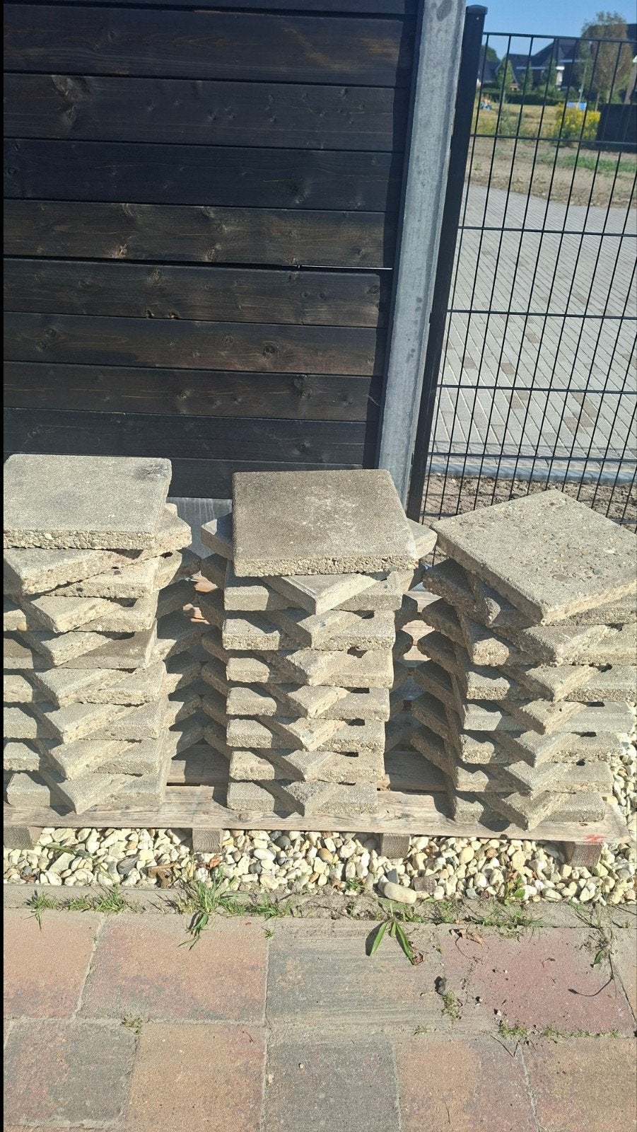 44 stuks 30x30 tuintegels, Tuin en Terras, Ophalen, Gebruikt, Beton, Terrastegels