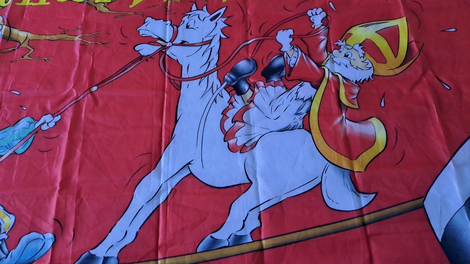 Sinterklaas en zwarte Piet vlag, Diversen, Gebruikt, Ophalen of Verzenden, N.v.t, N.v.t