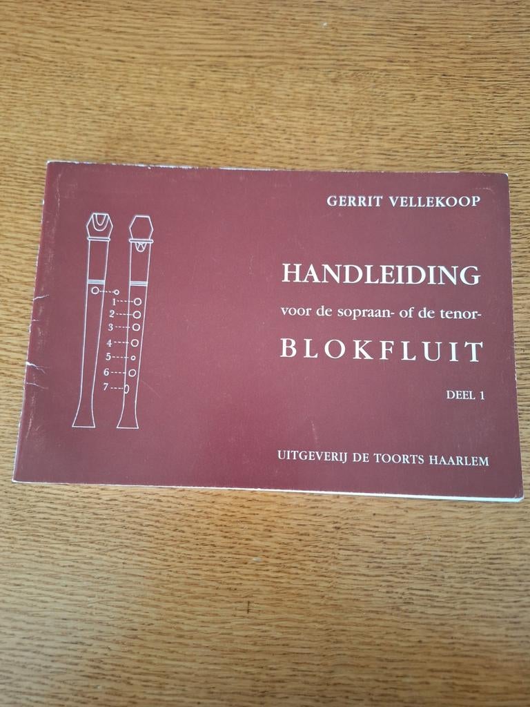Handleiding voor sopraan- of tenorblokfluit - Deel 1, Muziek en Instrumenten, Ophalen of Verzenden, Gebruikt, Les of Cursus