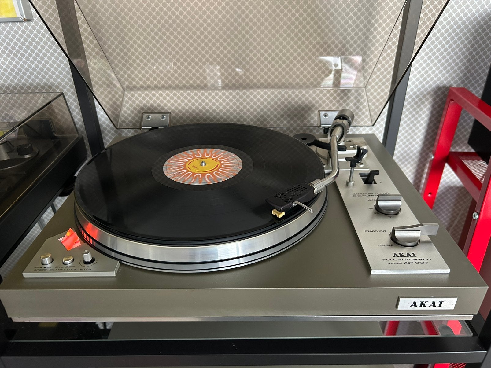 Akai AP-307 full automatic Quartz lock, Ophalen of Verzenden, Platenspeler, Akai, Gebruikt