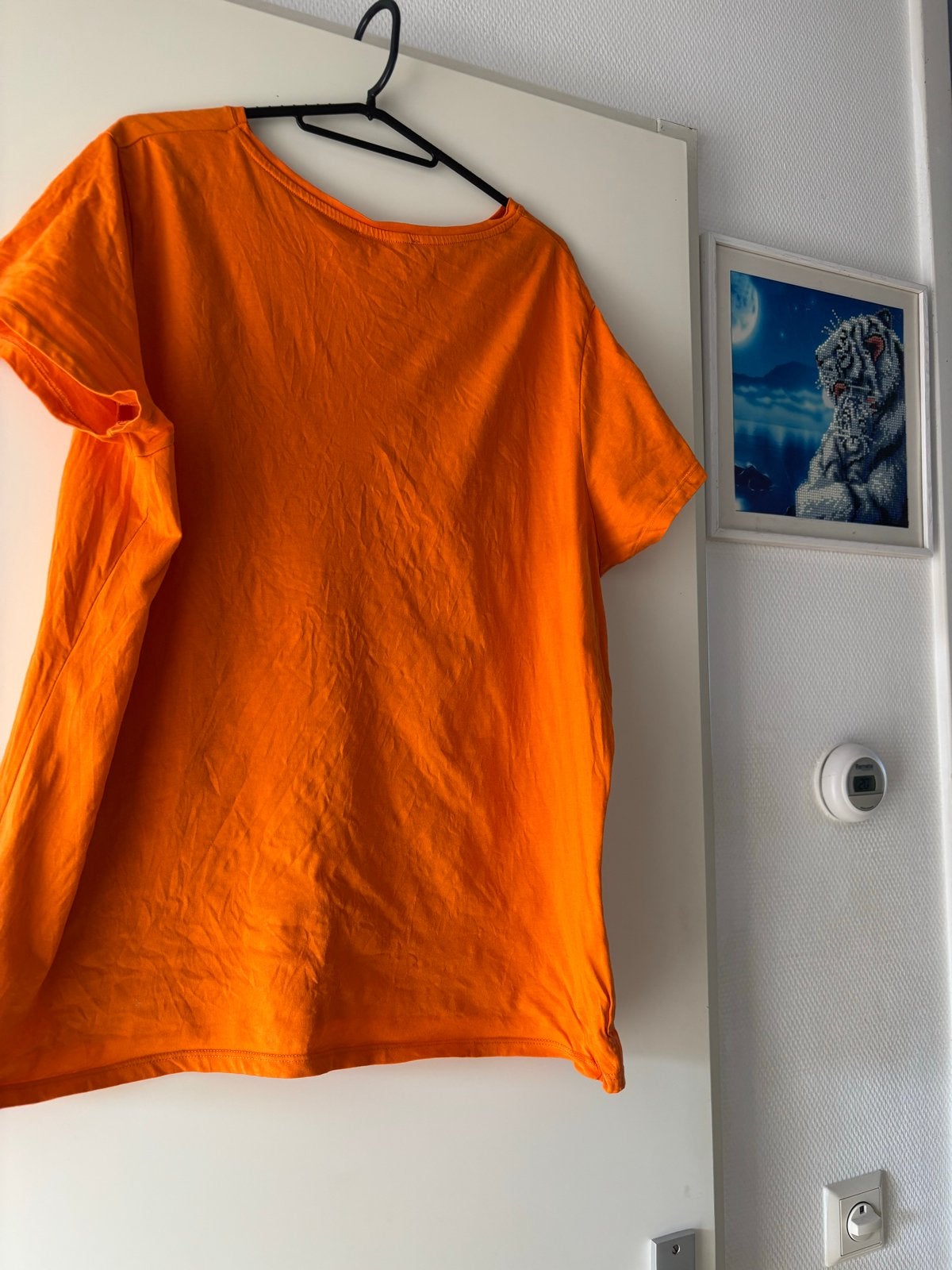 Oranje Kings Day T-shirt - Maat XL (valt kleiner), Ophalen, Maat 42/44 (L), Oranje, Korte mouw