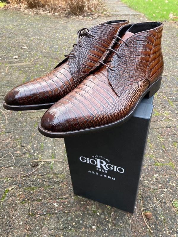 GiorGio half hoog schoenen met Bruine kleur maaat 42, Kleding | Heren, Schoenen, Nieuw, Veterschoenen, Bruin, Verzenden