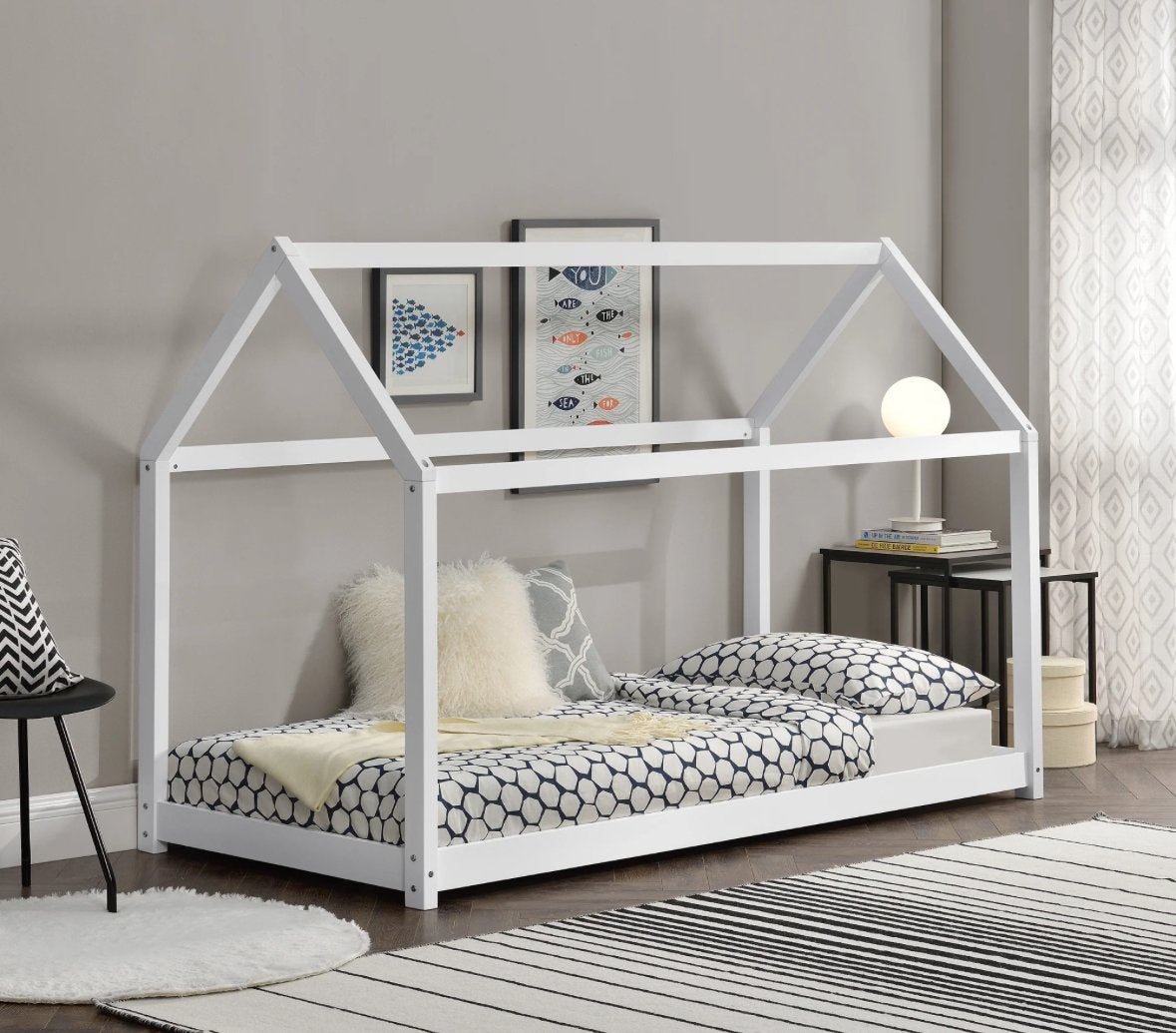Tentbed kinderbed grondbed huisjesbed 90x200, Ophalen, Gebruikt, 90 cm, Eenpersoons