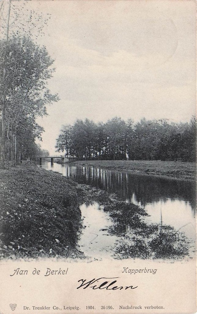 702-310-005 Aan De Berkel Kapperbrug, Verzamelen, Ophalen of Verzenden, Voor 1920, Zuid-Holland
