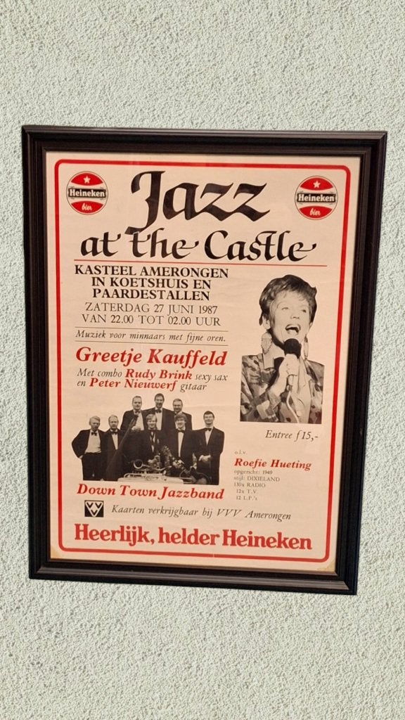 Poster voor Jazz at the Castle met o.a. Greetje Kauffeld., Verzamelen, Ophalen, Gebruikt, ., .