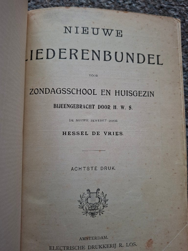 Nieuwe Liederenbundel voor Zondagschool en Huisgezin/1922, Gelezen, Verzenden, Hessel de Vries, Overige onderwerpen