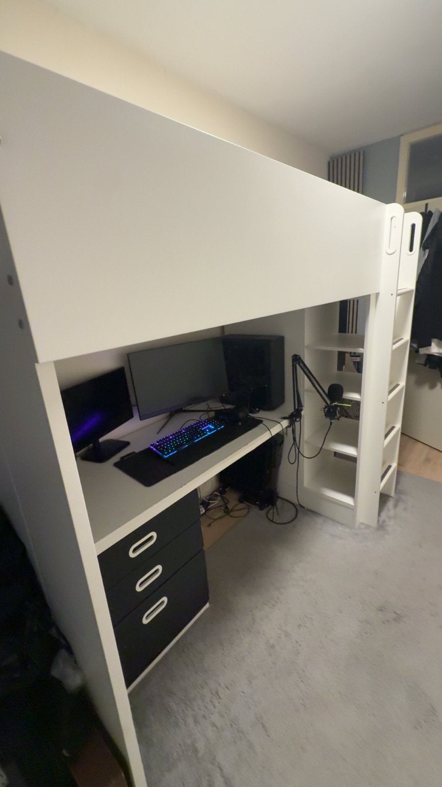 Foto 3 van IKEA SMÅSTAD Hoogslaper 90x200 cm met bureau en kast
