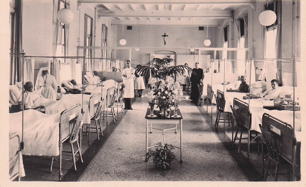 Amsterdam - O.L. Vrouwe Gasthuis mannenafdeling (1948), Ophalen of Verzenden, 1940 tot 1960, Noord-Holland