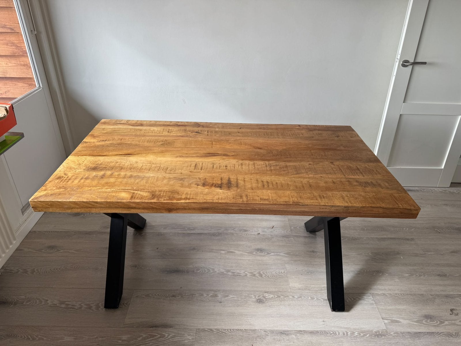 Mango houten eettafel, Huis en Inrichting, Ophalen, Gebruikt, 50 tot 100 cm, 150 tot 200 cm