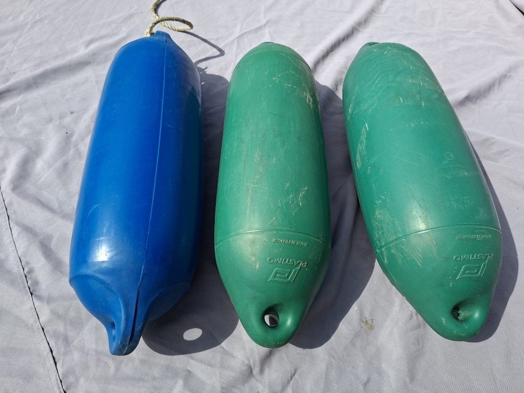 stootwillen 2x groen (Plastimo) 1x blauw - 15x60, Ophalen, Gebruikt, Overige typen