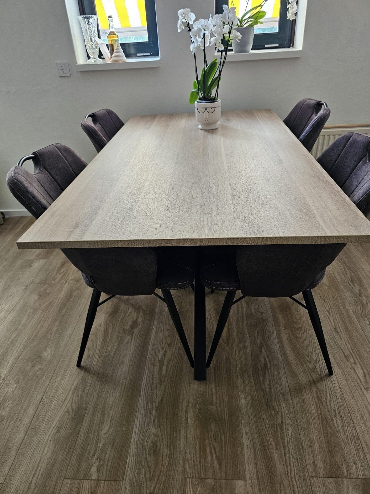 Zo goed als nieuwe eettafel met 4 stoelen, Ophalen of Verzenden, Nieuw, 4 tot 6 stoelen