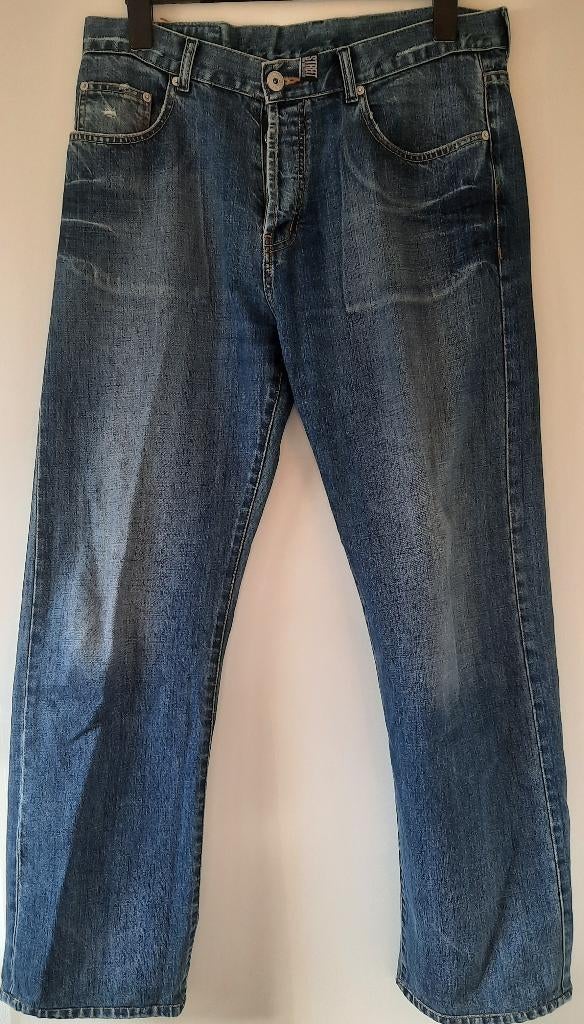 Soho street stonewash jeans met buttonfly maat 34/34, Kleding | Heren, Spijkerbroeken en Jeans, SOHO, Blauw, Ophalen of Verzenden