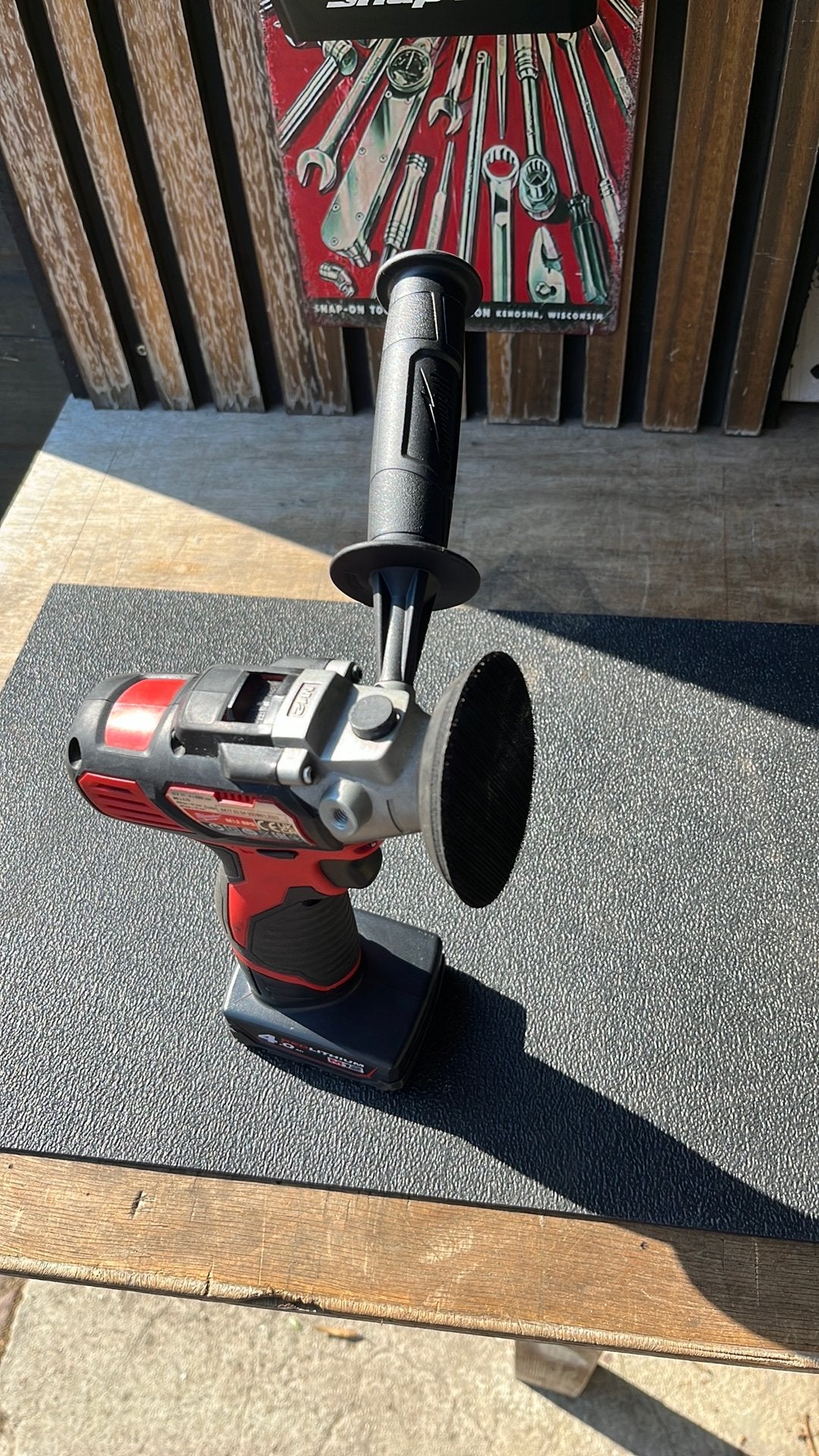 Milwaukee M12 BPS schuur/polijstmachine, Ophalen, Zo goed als nieuw
