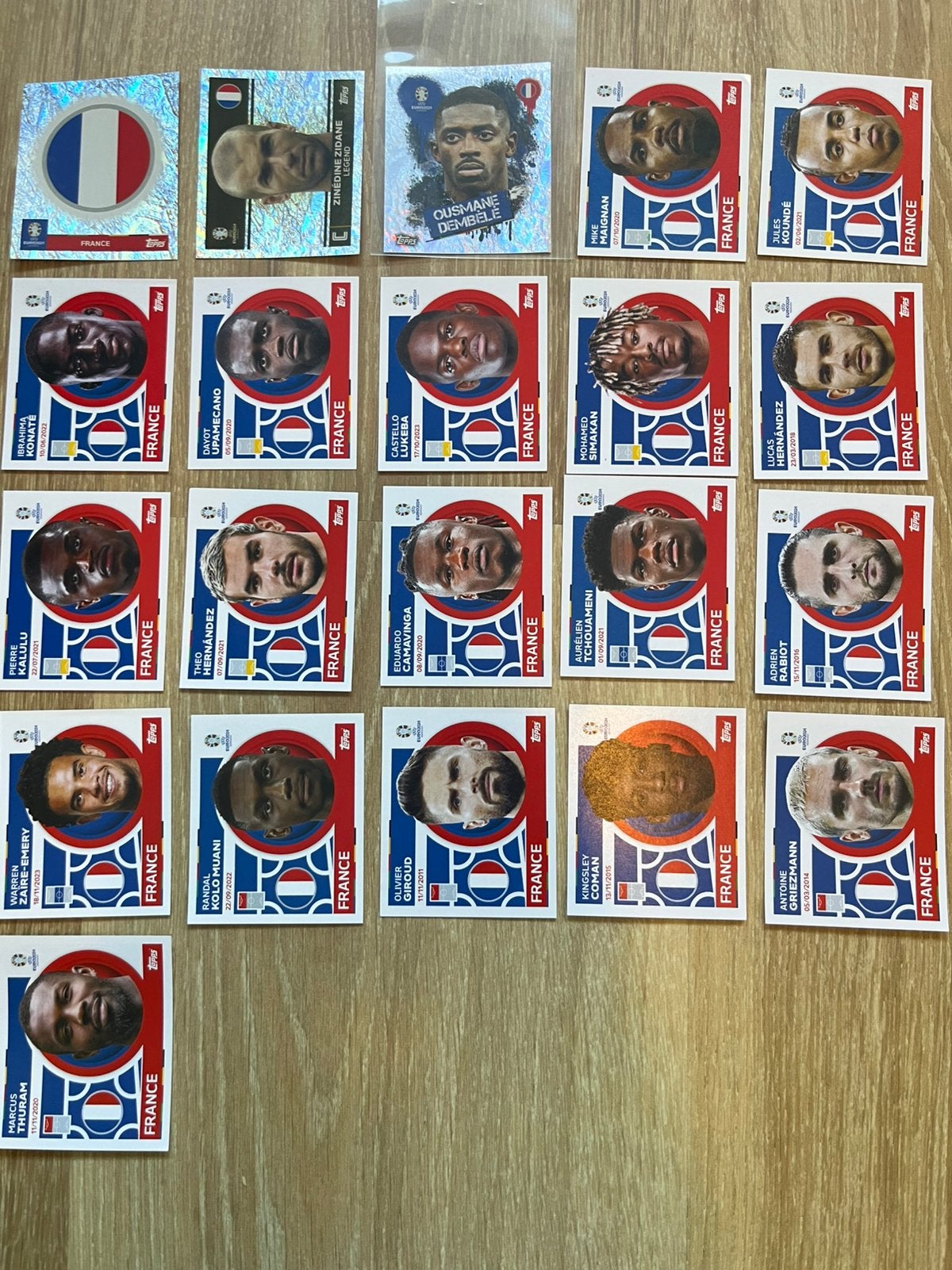 Ek 2024 frankrijk volledig team, Ophalen of Verzenden, Zo goed als nieuw, Plaatje