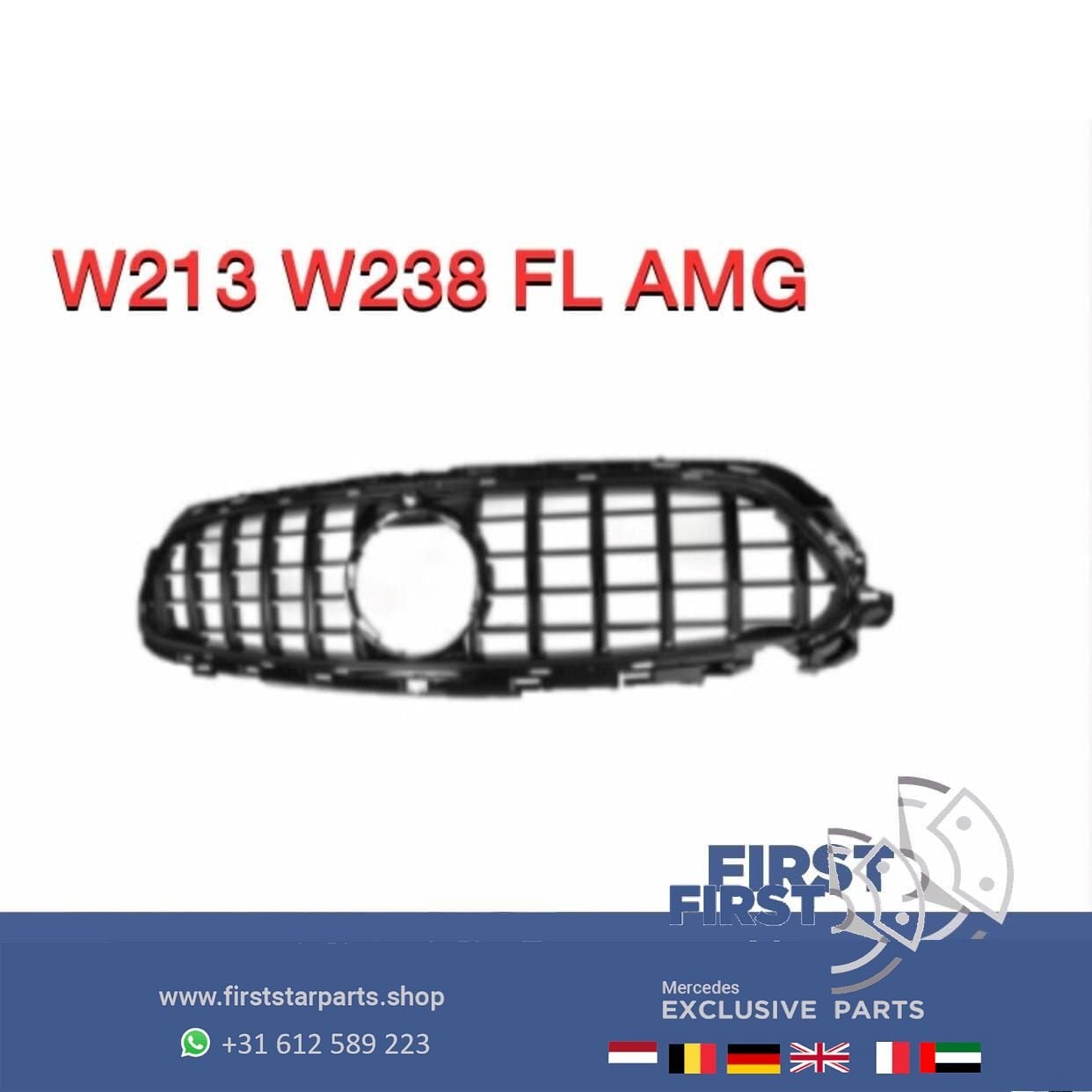 W213 W238 E KLASSE FACELIFT AMG GT LINE GRIL 2019-2022, Gebruikt, -, Ophalen of Verzenden, -