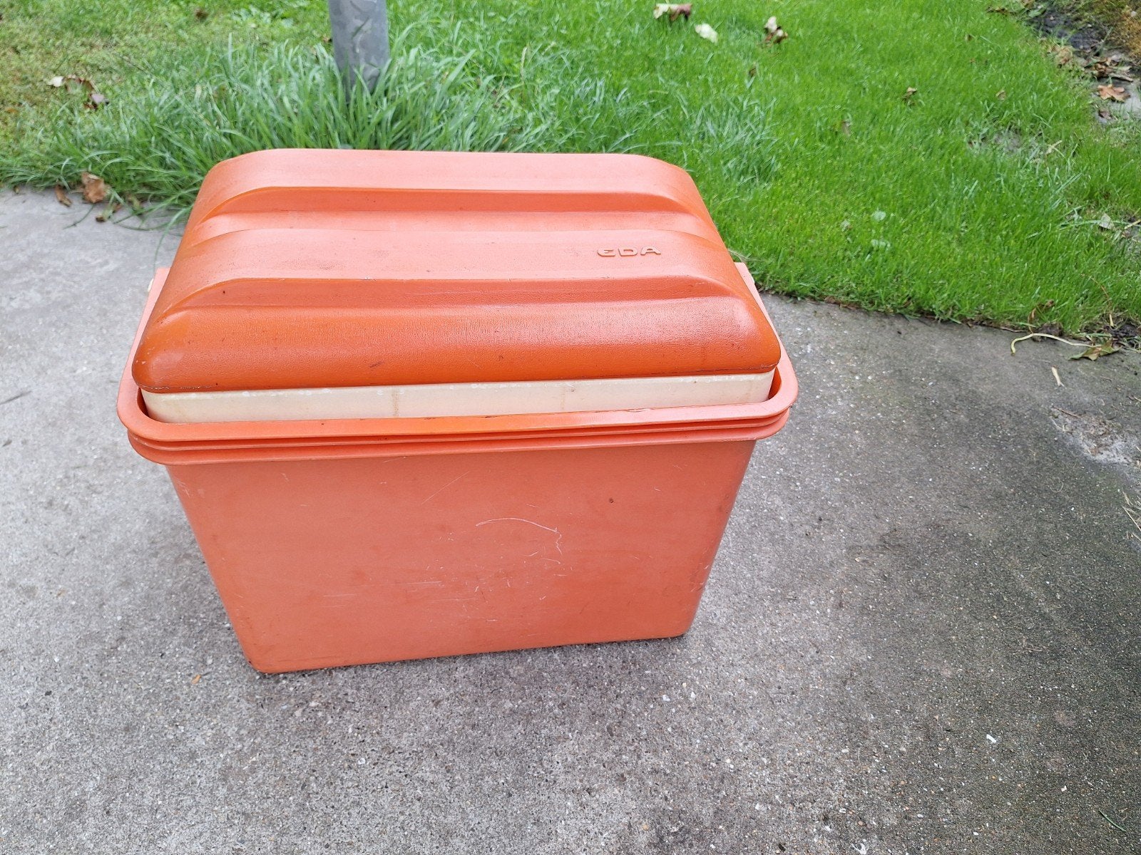 Retro EDA Koelbox - Grote Oranje Koelbox, Caravans en Kamperen, Ophalen, Gebruikt, Koelbox, Koelelement